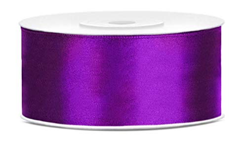 25 Meter Satinband Lila Breite 38mm Schleifenband Geschenkband Dekoband Violett Band Lila Schleife von Libetui