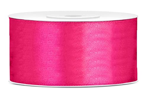 25 Meter Satinband Pink Band Breite 38mm Schleifenband Satin Dekoband Dunkelpink Geschenkband Deko Hochzeit Geschenkverpackung pinkes Band von Libetui