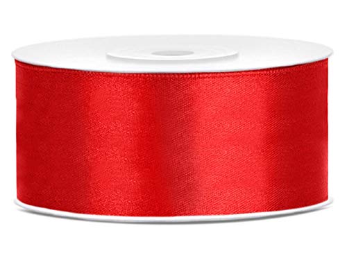 25 Meter Satinband Rot Breite 38mm Schleifenband Rotes Dekoband Geschenkband Hochzeit Eröffnungsband Geschenkverpackung Weihnachtsgeschenke Band Rot Breite 38mm von Libetui