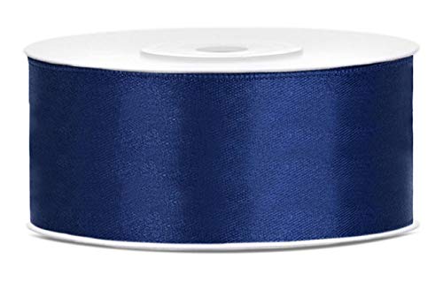 25 Meter Satinband Dunkelblau 38mm dunkelblaues Schleifenband Dekoband Dunkelblau Geschenkband navy breites Band blaue Schleife von Libetui