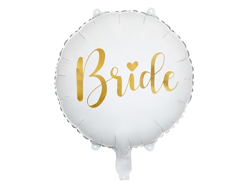 Folienballon BRIDE Luftballon Gold Weiß Hochzeitsdeko Deko Hochzeit Verlobung Ballon JGA Deko Hen Party Hochzeit Deko Weiß Blumen von Libetui