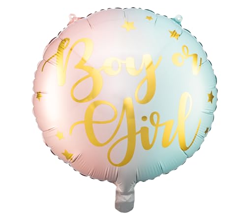 Folienballon 'Boy or Girl' Ballon Junge oder Mädchen Geschlechtsenthüllungsparty Baby-Dusche Babyparty Hallo Baby Shower Luftballon Baby Helium geeignet, von Libetui