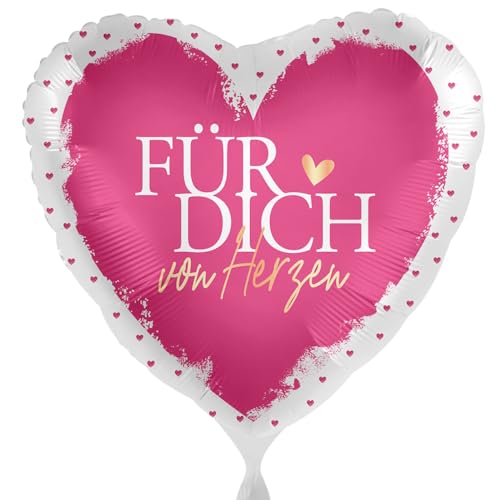 Folienballon 'Für Dich' Rosa Gold Ballon Geburtstag Frauen Mädchen Luftballon Geschenk Geburtstag Jubiläum Verlobung Valentine Party Feier Jederzeit von Libetui