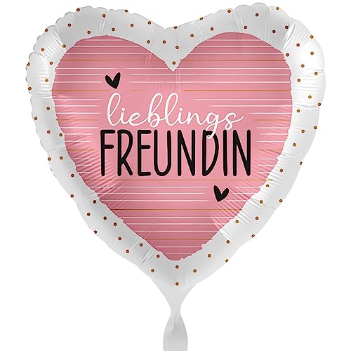 Folienballon Lieblingsfreundin Geschenk Ballon Geburtstag für Freundin, Tochter und Mutter -Made in EU- ungefüllt, Helium geeignet von Libetui