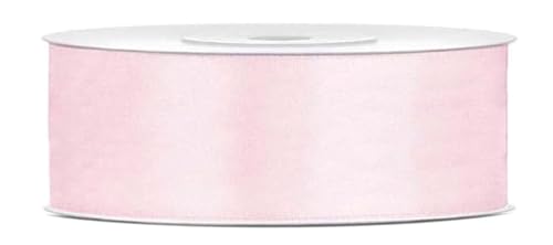 Libetui 25 Meter Satinband Puderrosa 38mm breit Schleifenband hellrosa Satin Dekoband puderrosa Geschenkband Deko Band Geschenkverpackung, Hochzeit, Geschenk Band Rosa gepudert von Libetui