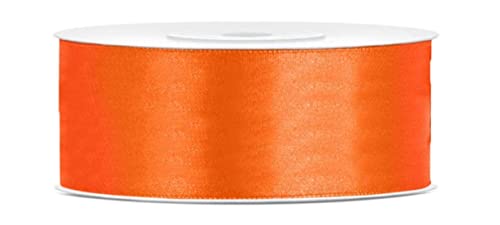 Rolle 25 Meter Satinband Orange 38mm breites Schleifenband orange Satin Dekoband Geschenkband Deko Band Geschenkverpackung Hochzeit Band 38mm von Libetui