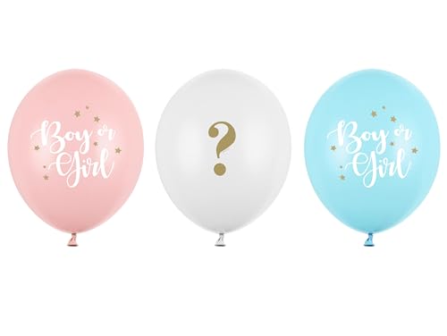 Set 10 Luftballons 'Boy or Girl' pastell Ballons Junge oder Mädchen Geschlechtsenthüllungsparty Gender Reveal Babyparty Luftballon Baby Helium geeignet von Libetui