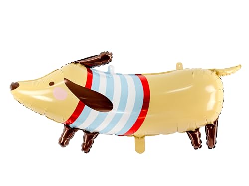 XXL Folienballon Dackel Dachshund Ballon Hund Geburtstag Deko Geschenk Kinder Erwachsene Hundeliebhaber Kindergeburtstag von Libetui