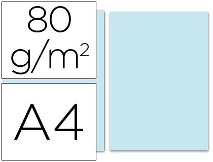 Einfarbig Papier DIN A4 – hellblau von Liderpapel