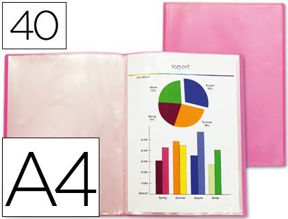 Liderpapel CJ24 Sichtbuch mit 40 Hüllen, A4, Rot von Liderpapel