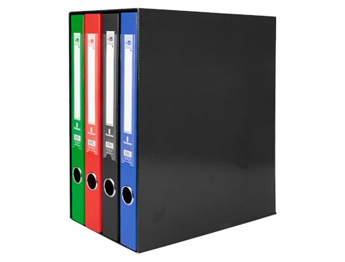 Liderpapel Modul, 4 Ordner, Folio, 2 gemischte Ringe, 25 mm, verschiedene Farben von Liderpapel