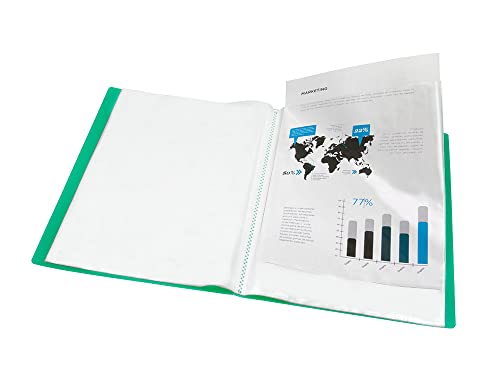 Liderpapel Präsentationsmappe mit 10 Hüllen aus Polypropylen, DIN A4, transluzent grün von Liderpapel