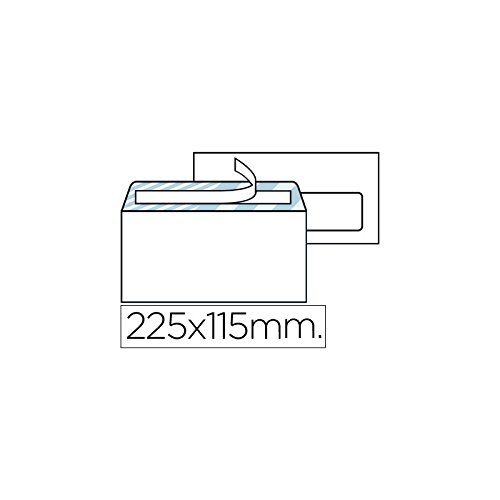 Liderpapel SB07 Briefumschläge mit Fenster, 115 x 225 mm, Weiß, 500 Stück von Liderpapel