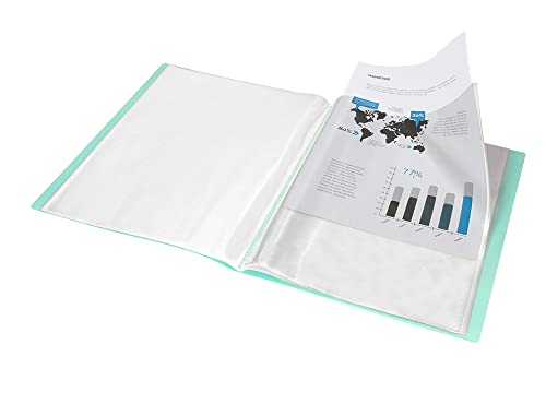 Liderpapel Schaufenstermappe 30 Hüllen PP DIN A4 grün blickdicht von Liderpapel