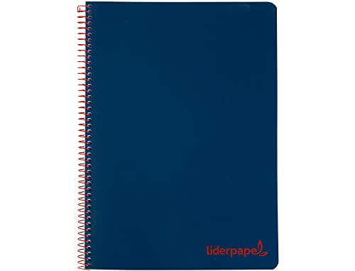 Liderpapel Notizbuch a5 Microwonder Kunststoffdeckel 120h 90g Rahmen 5 mm 6 Löcher Marineblau von Liderpapel