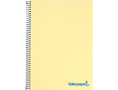 Notizbuch Liderpapel a5 Microwonder Kunststoffdeckel 120h 90g Rahmen 5 mm 6 Löcher gelb von Liderpapel