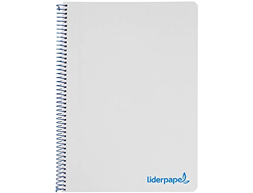 Liderpapel Notizbuch a5 Microwonder Kunststoffdeckel 120h 90g Rahmen 5 mm 6 Löcher grau von Liderpapel