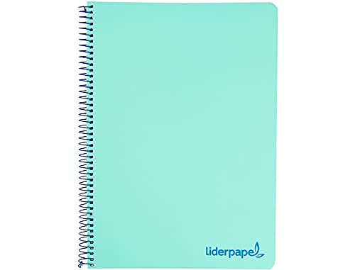 Liderpapel Notizbuch a5 Microwonder Kunststoffdeckel 120h 90g Rahmen 5 mm 6 Löcher grün von Liderpapel