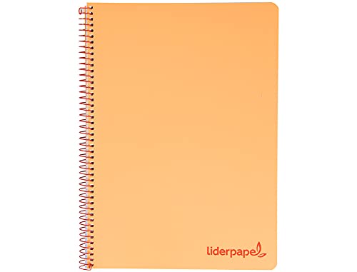 Notizbuch Liderpapel a5 Microwonder Kunststoffdeckel 120h 90g Rahmen 5 mm 6 Löcher orange von Liderpapel