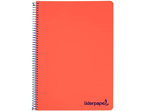 Notizbuch Liderpapel a5 Microwonder Kunststoffdeckel 120h 90g Rahmen 5 mm 6 Löcher rot von Liderpapel