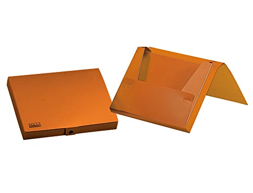 Ordner Liderpapel Dokumententaschen PP DIN A4 neonorange Rücken 25 mm von Liderpapel