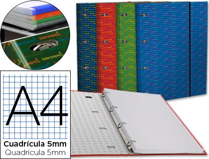 Ordner mit Nachfüllpackung, A4, 5 mm, gefüttert, 4 Ringe, 20 mm von Liderpapel