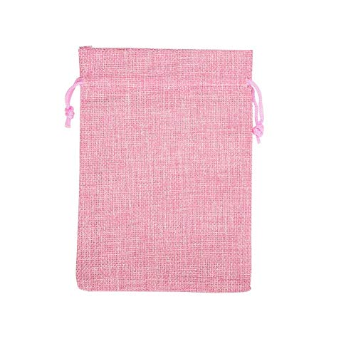 Jutesäckchen Säckchen Zum Befüllen Kleine Tasche Musselin Taschen Kleine Kordelzugtasche Deko Hessische Taschen Weihnachtszubehör pink,24 pcs von Lidylinashop