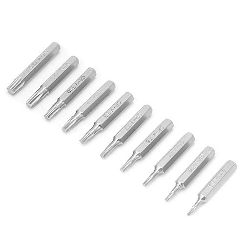 10 Stück 4 Mm Schaft Sternschraubendreher T6 Bit, Tore Bit T5 T8 Bits Set Reparaturwerkzeuge T3/T4/T5/T6/T7/T8/T9/T10/T15/T20 von LiebeWH