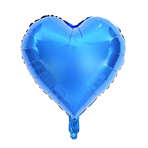 10 Stück Herzförmige Aluminiumfolienballons in Herzform, Bunte Dekoration, Partyzubehör-Set für Hochzeit, Geburtstag (#2) von LiebeWH