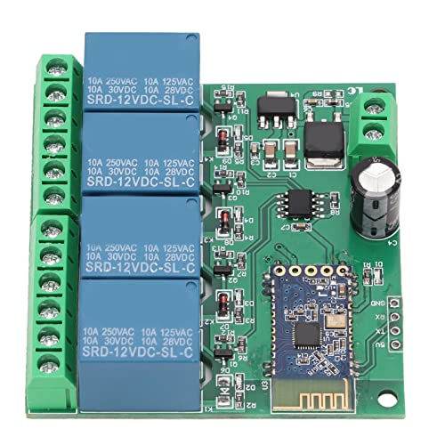 4-Kanal-Bluetooth-Relaismodul PCB Epoxidharz-Fernbedienungs-Relaisplatine mit Optokoppler-Isolierung für Smart Home(DC 12V) von LiebeWH