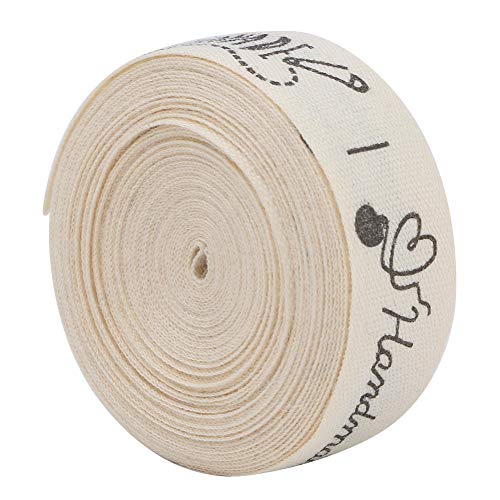 5 Yards Baumwollschriftband Geschenkverpackungsband 1,5 Cm Breite Kreatives Band für Hochzeit und Feier (Nähnadel und Faden) von LiebeWH