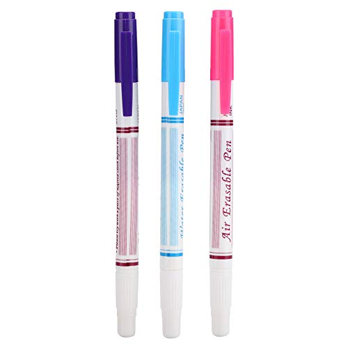 LiebeWH 3Pcs Doppelkopf Wasser Löschbaren Stift Wasserlösliche Stoff Marker Stift DIY Tuch Nähen Zubehör für Anfänger von LiebeWH