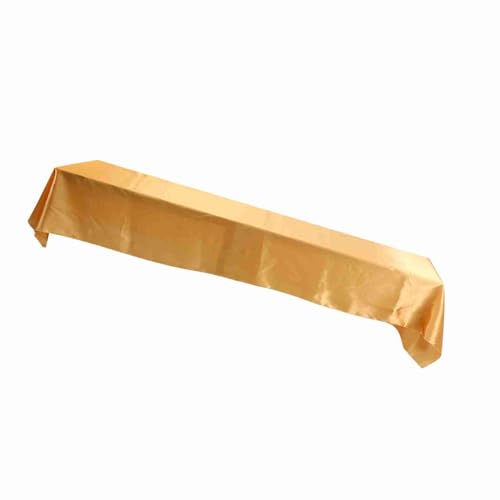 Rechteckige Tischdecke, Waschbar, Polyester-Tischdecke, Dekorative Stoff-Tischdecke für Bankett, Hochzeit, Party und Camping (Gold) von LiebeWH