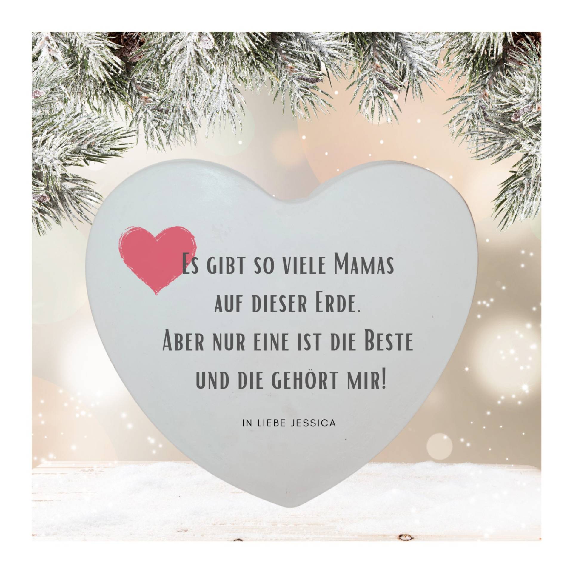 Personalisiertes Herz Mama Ist Die Beste, Für Mama, Geburtstag, Weihnachtsgeschenk Geschenke, Verschiedene Größen von LieblingeundCo