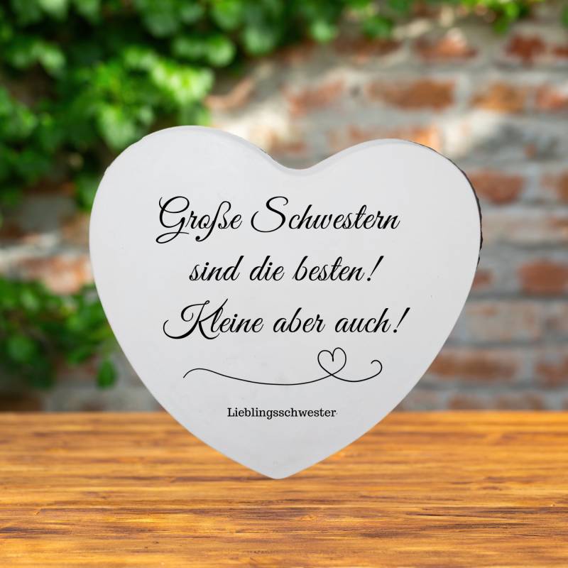 Schwesterherz, Personalisiertes Geschenk Schwester, Herz Mit Aufdruck, Geschenk, Schwesternliebe, Für Schwester von LieblingeundCo