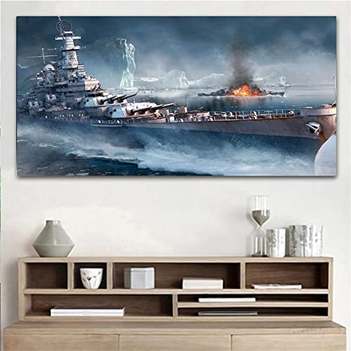 Diamond Painting Schiff Meer Berg 5D Diamond Painting Erwachsene Kit,3D Diamond Painting Bilder Kits,DIY Diamant Painting Bilder Groß Full Drill,Diamant Gemälde für Wand Dekoration 130x50cm von Liegeer