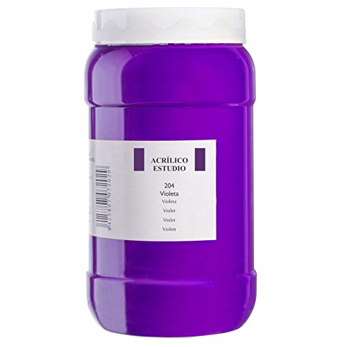 Lienzos Levante 0120524204 - Studio Acrylfarbe, 1.000 ml Behälter, Farbe 204 Violett von Lienzos Levante