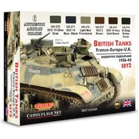 British Tanks, France-Europe, U.K., Disruptive Camouflage - Set Nr. 2 [6 x 22 ml] von Lifecolor