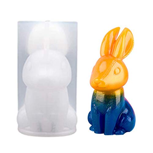 Lifemaison Silikonform Epoxidharz 3D-Tierharz-Resin Harzformen Schön Kleintieranhänger Spielzeug Geschenk Anhänger Juwel für DIY Kunsthandwerk Dekoration(Hase，M) von Lifemaison