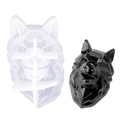 Lifemaison Silikonform Epoxidharz 3D-Tierharz-Resin Harzformen Schön Kleintieranhänger Spielzeug Geschenk Anhänger Juwel für DIY Kunsthandwerk Dekoration(Wolf，M) von Lifemaison