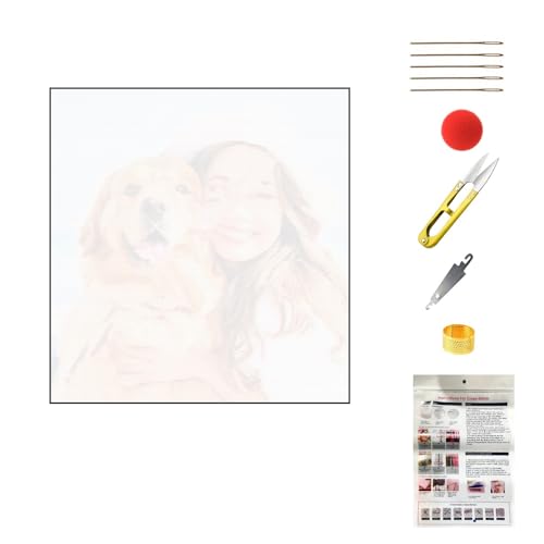 Lifemaison Stickerei Set Eigene Foto Personalisierte Stickerei Starter Kit,Machen Sie Ihr eigenes Muster Gezähltes Stickset Heimdekoration Geschenk,Individuelles Personalisiertes Bild FüR Home Decor von Lifemaison