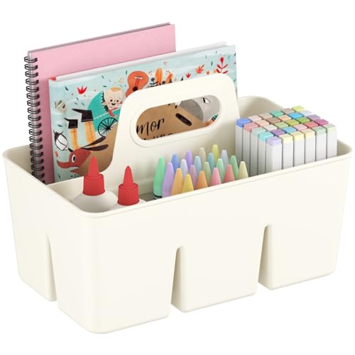 Lifewit Kunststoff Aufbewahrungsbox Korb Organizer mit Griff, Sortierboxen für Stifte Kinder/Toilettenartikeln Kosmetik im Badezimmer/Schrank Unterschiedliche Küche, Weiß, 1 Stück von Lifewit