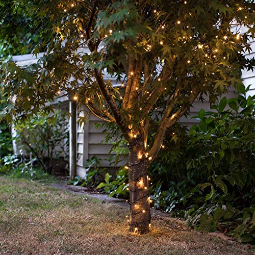 Lights4fun 200er LED Solar Lichterkette warmweiss USB wiederaufladbar Außen Garten Deko Balkon von Lights4fun