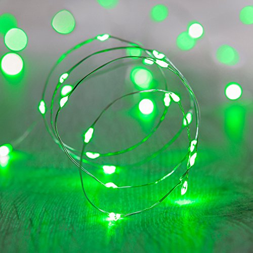 Lights4fun 6x 20er LED Draht Micro Lichterkette grün Batteriebetrieb von Lights4fun