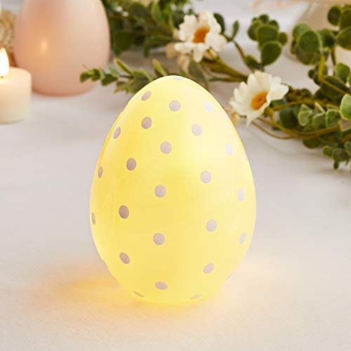 Lights4fun LED Osterei mit Timer 10,5cm Osterdeko Innen Tischdeko Ostern von Lights4fun