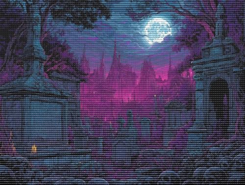 5D Diamond Painting Set für Erwachsene & Kinder, Halloween Landschaft DIY Diamant Malerei Bilder, Stickerei Mosaikherstellung, Heimdekoration Kreatives Geschenk Anfänger & Profis Zubehör 40x50cm C-929 5D Diamond Painting Set für Erwachsene & Kinder, Halloween Landschaft DIY Diamant Malerei Bilder, Stickerei Mosaikherstellung, Heimdekoration Kreatives Geschenk Anfänger & Profis Zubehör 40x50cm C-929 von Liguolnn