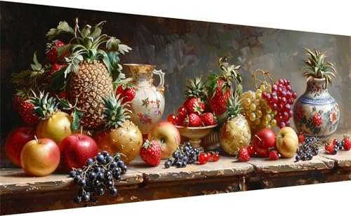 5D Diamond Painting Großes XXL 110x50cm, Diamant Painting Bilder Obst, DIY Vollbohrer Malen nach Zahlen Diamant Painting Set, Groß Stillleben Diamant Malerei Set für Geschenk Wanddeko Wohnzimmer X_8 5D Diamond Painting Großes XXL 110x50cm, Diamant Painting Bilder Obst, DIY Vollbohrer Malen nach Zahlen Diamant Painting Set, Groß Stillleben Diamant Malerei Set für Geschenk Wanddeko Wohnzimmer X_8 von Lihogbo