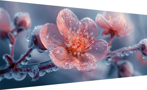 Lihogbo 110 x 50cm Groß Diamond Painting XXL, DIY 5D Blume Diamant Painting Set für Erwachsene, Diamant Painting Bilder Schnee Kunst Cross Stickerei Malerei, Diamond Painting für Deko Wohnzimmer U_4 von Lihogbo