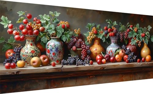 Obst Diamond Painting Erwachsene, 5D Diamond Painting Großes XXL 62x30cm, DIY Vollbohrer Malen nach Zahlen Diamant Painting Bilder Stillleben, für Wohnzimmer Schlafzimmer Wanddeko Geschenk O_5 von Lihogbo