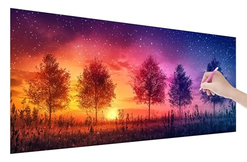 Diamond Painting Baum, 5D DIY Diamant Painting Bilder Sonnenuntergang 200x80cm, Diamant Malerei Cross Stitch Stickerei Erwachsene Groß XXL, Basteln Erwachsene Set für Geschenke, Zimmer Wand Deko, O-83 von Lijahoo